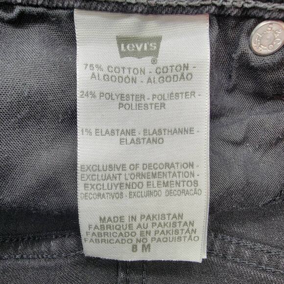 LEVI'S Black Tab Midrise Skinny Stretch Twenty-Ten Jeans - Size 8 - Picture 6 of 7
